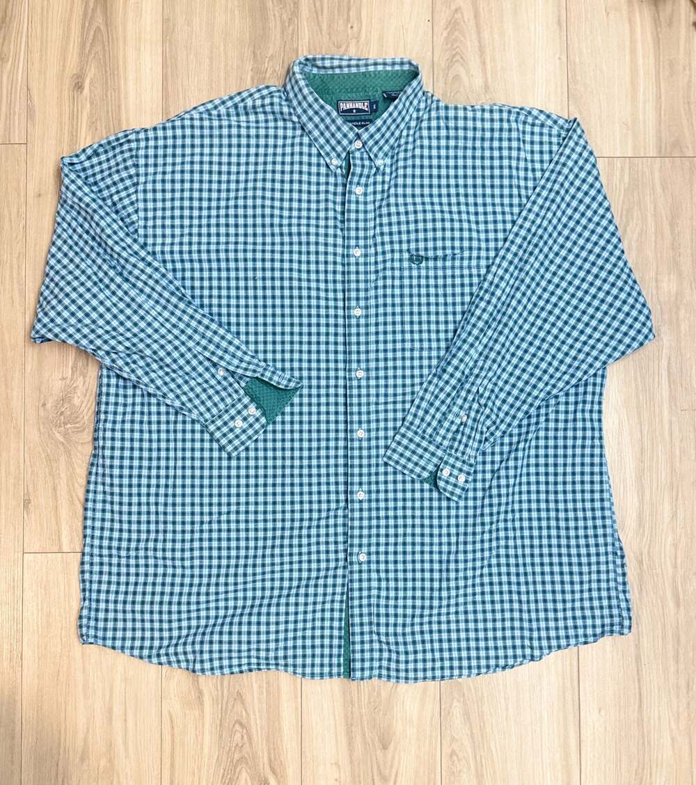 Panhandle Slim Fit Plaid Long Sleeve Button Down Shirt